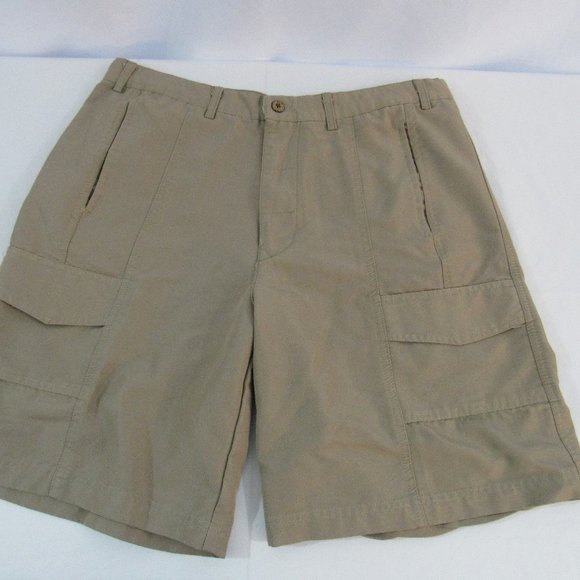 Khaki Brown Cargo Shorts - Men's size 36 - Joe Marlin Original Outfitters - Picture 5 of 5